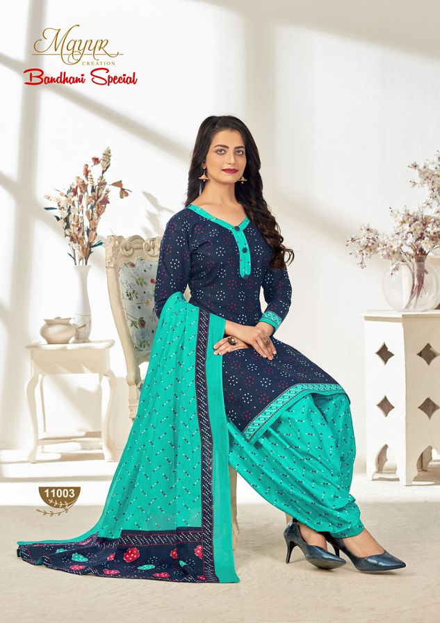 Mayur Bandhani Vol-11 Latest Fancy Designer Printed Pure Cotton Punjabi Salwar Suit Collection
